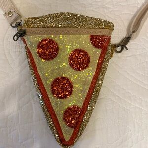J. Crew glitter pizza purse